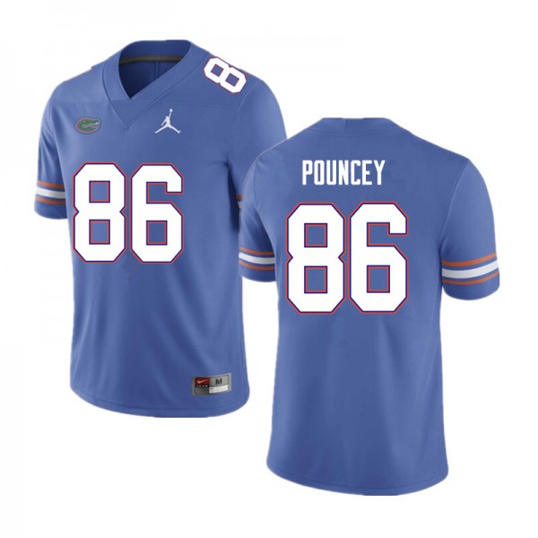 Men #86 Jordan Pouncey Florida Gators College Football Jersey Blue
